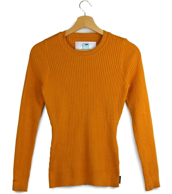 Knitted Slim Fit Longsleeve Yuma cognac - Image 5