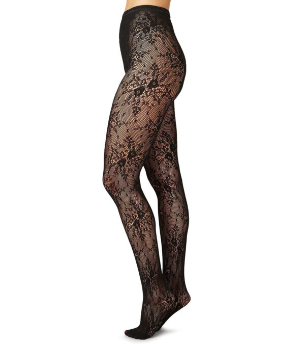 Lace tights Rosa black