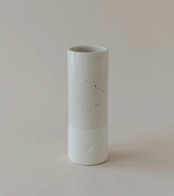 Vase with embossed heart, Ø 5,5 cm - Image 4