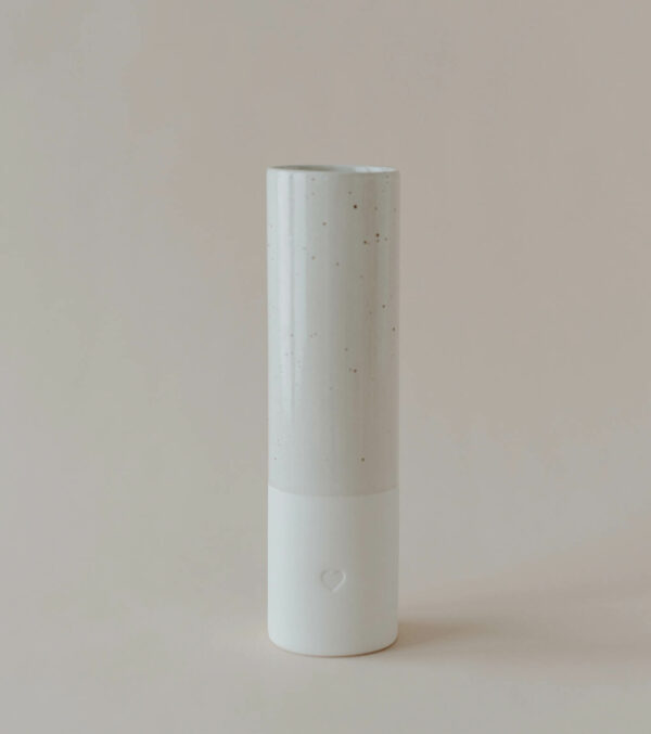 Vase with embossed heart, Ø 5,5 cm