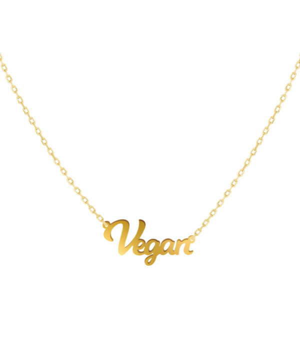 Necklace with Vegan lettering