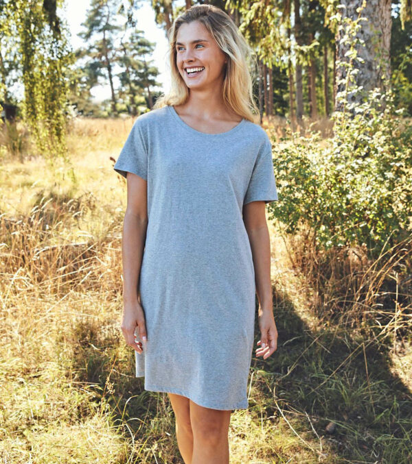 Women‘s long shirt dress olive green - Image 3