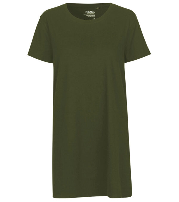 Women‘s long shirt dress olive green