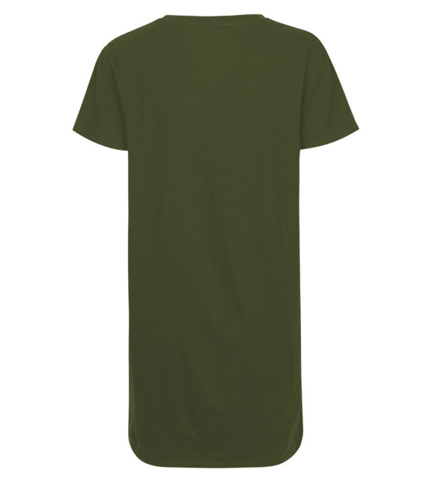 Women‘s long shirt dress olive green - Image 2