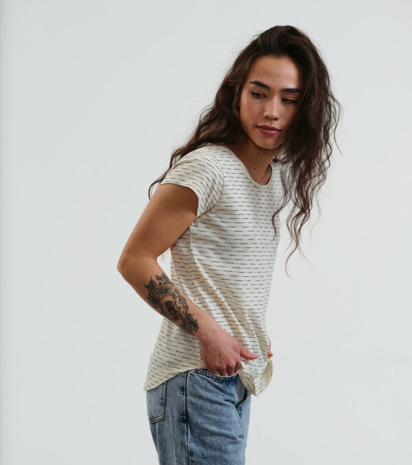 Shirt Asheville ivory with fine pattern - Image 2
