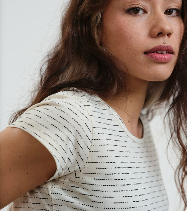 Shirt Asheville ivory with fine pattern - Image 3