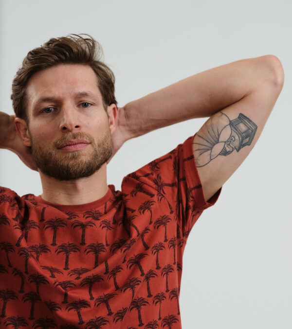 Men's shirt Royal Palms rusty red - Image 6