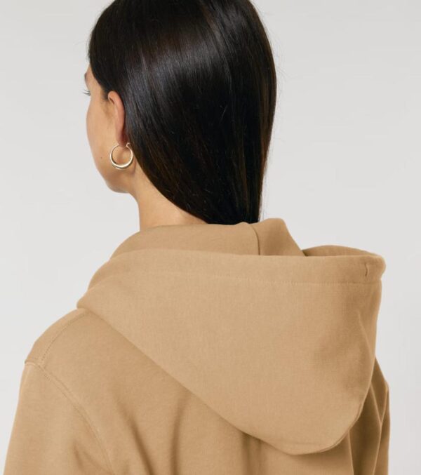 Zipjacke mit Kapuze Unisex, Latte – Bild 5