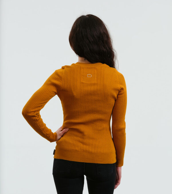 Knitted Slim Fit Longsleeve Yuma cognac - Image 6