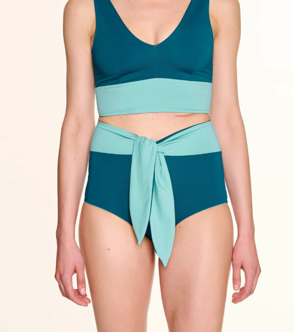 Wonder shorts reversible, eucalyptus-petrol