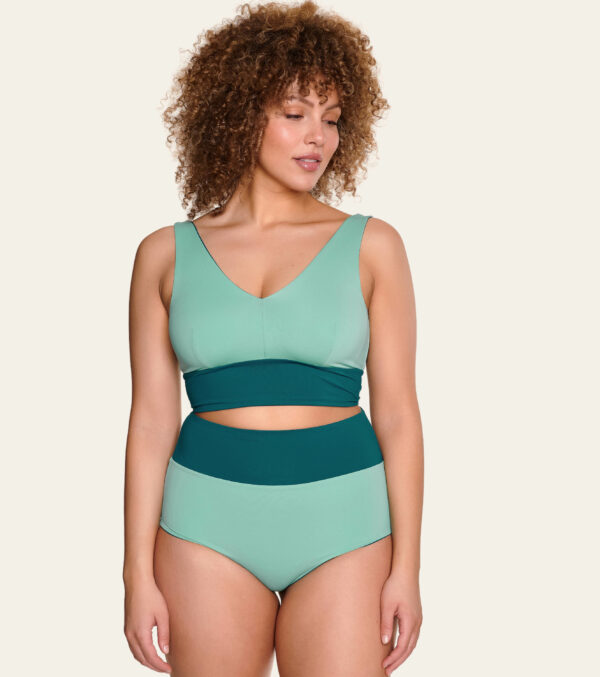 Yoga top reversible, eucalyptus-petrol - Image 11