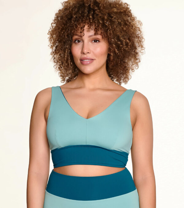 Yoga top reversible, eucalyptus-petrol - Image 3