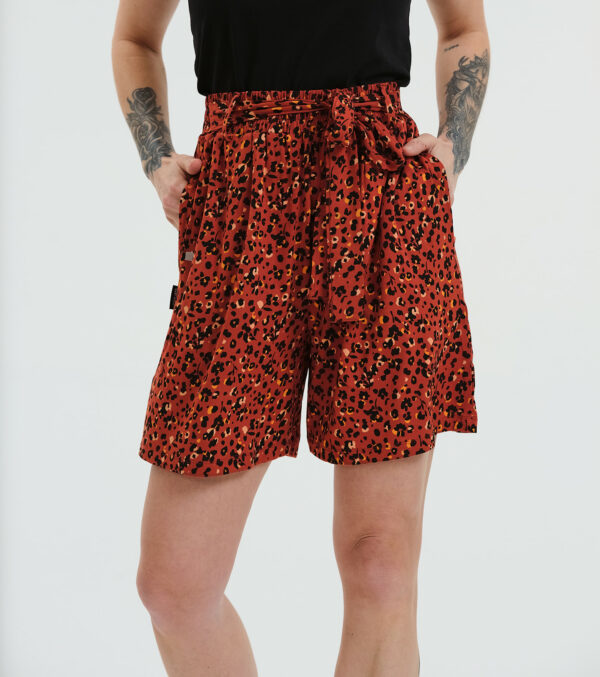 Shorts Willow mit Blumendruck rostrot