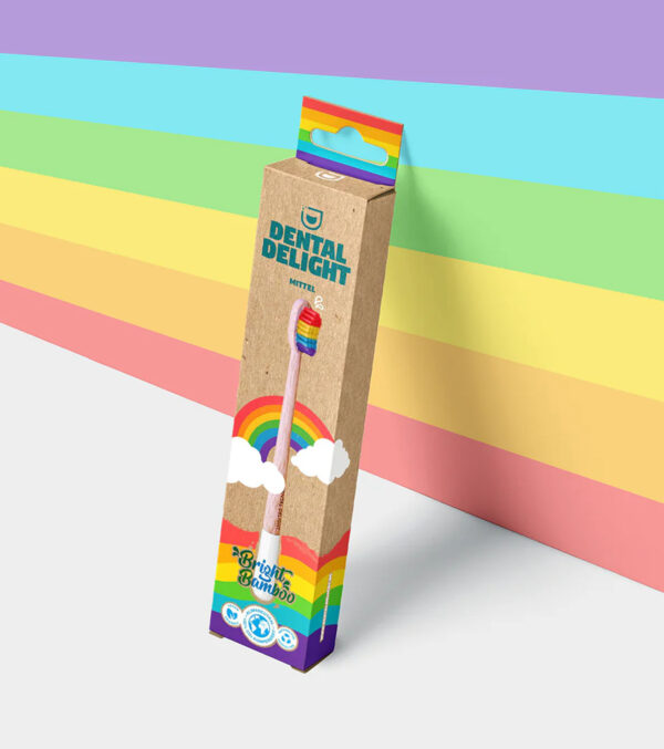 Bambus Zahnbürste Bright Regenbogen – Bild 3