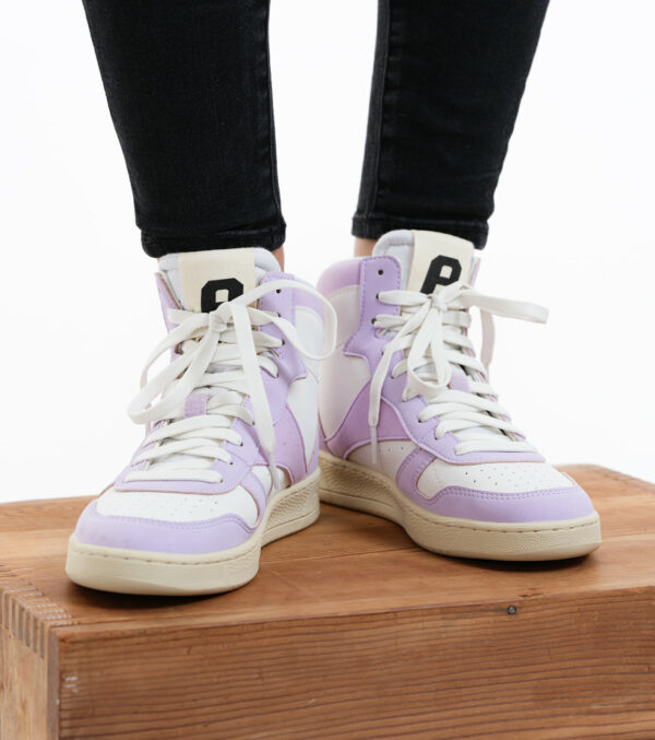 Sneaker 'Carl' Hi Cut Lavender Pink | Just White – Bild 5
