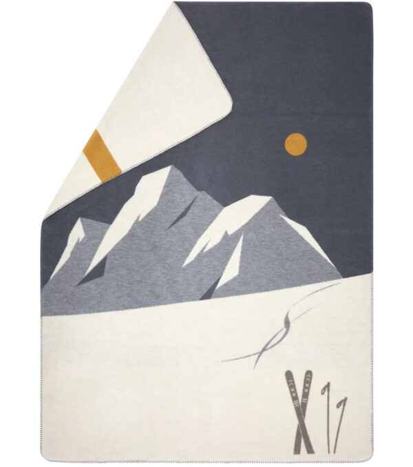 SAVONA blanket “skis & traces“ 200 x 150 cm