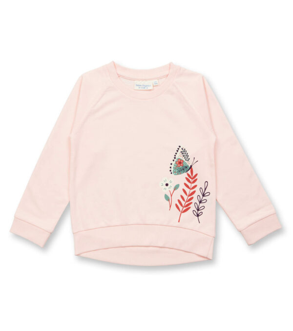 Kinder Sweatshirt mit Blumenstickerei