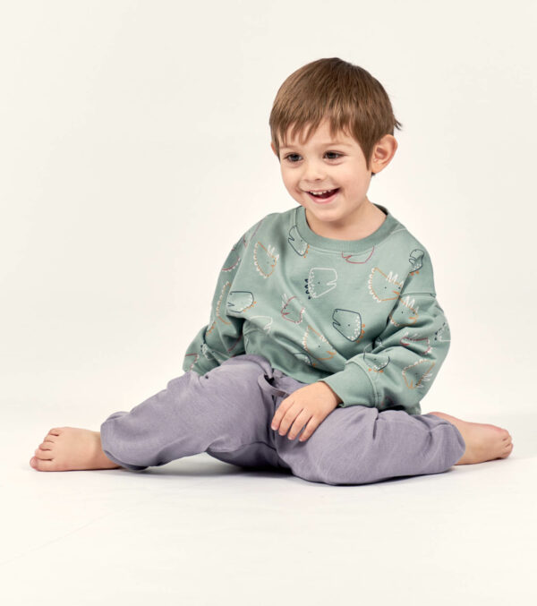 Comfortable children‘s sweatpants in light grey - Image 2