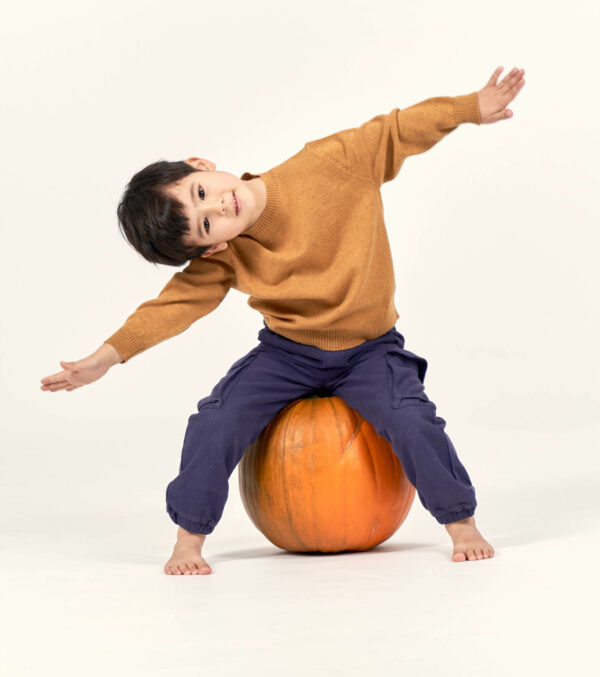 Lined children‘s cargo pants, navy blue - Image 3