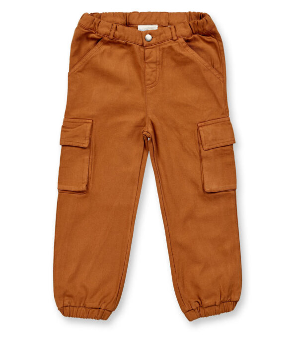 Gefütterte Kinder Cargohose braun