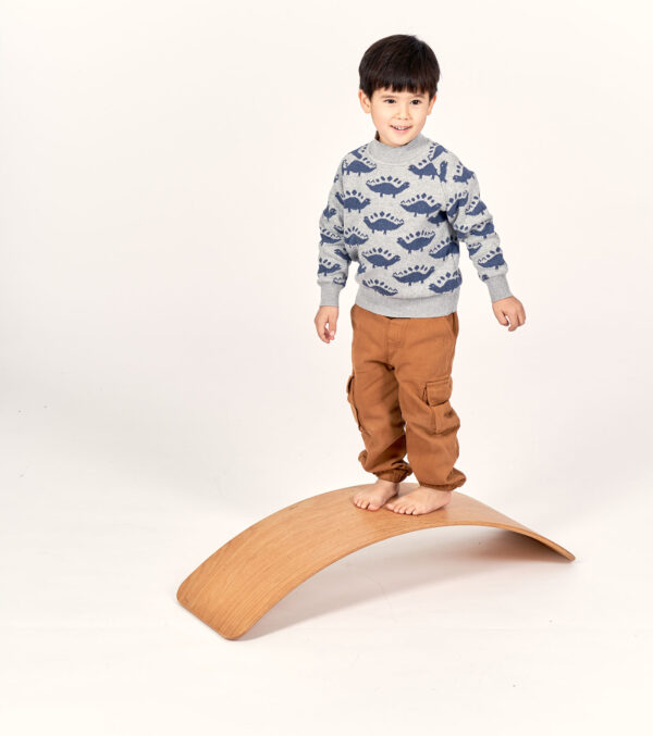 Kids knit sweater with dinosaurs - Image 2