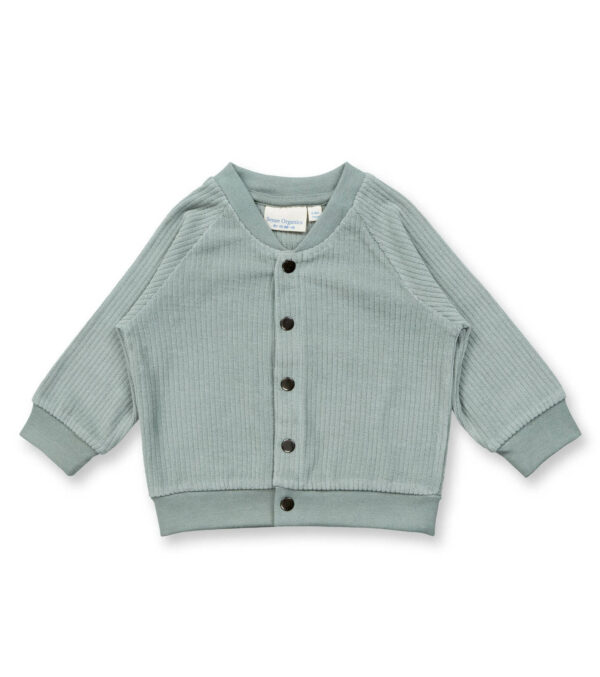 Cuddly baby jacket in sage green