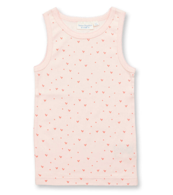 Girl vest with little hearts