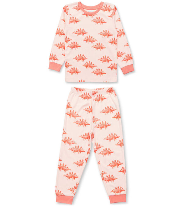 Children's Pajamas, with cool Dinosaur light pink