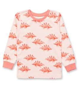 Kinder Schlafanzug mit coolen Dinos rosa – Bild 2
