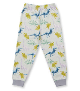 Children's Pajamas, with cool Dinosaur light grey - Image 3