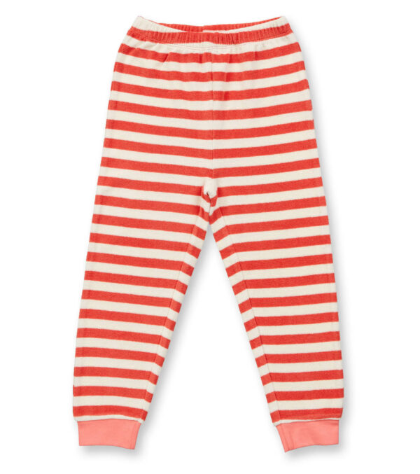 Children's Terry Pajamas Stripes with Flowers - Image 3
