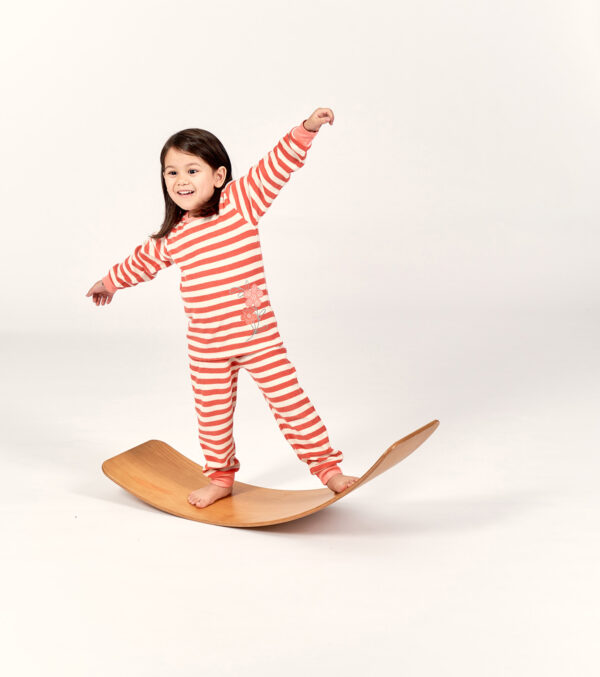 Children's Terry Pajamas Stripes with Flowers - Image 6