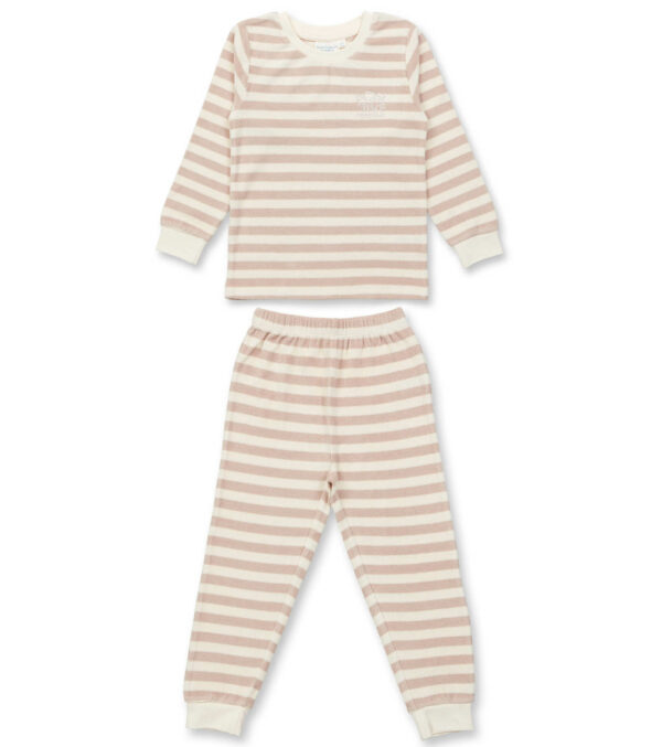Children's Terry Pajamas Stripes with statement