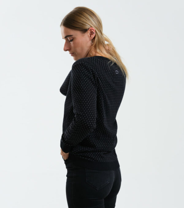 Cardigan Jodie black with fine pattern - Image 4
