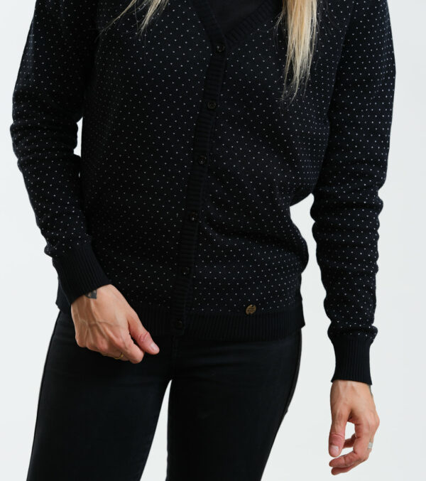 Cardigan Jodie black with fine pattern - Image 5