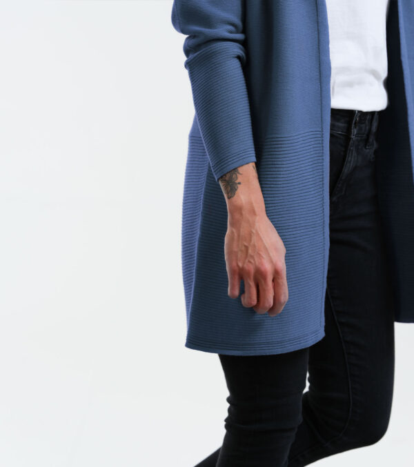 Fine knit Cardigan Libby blue - Image 3