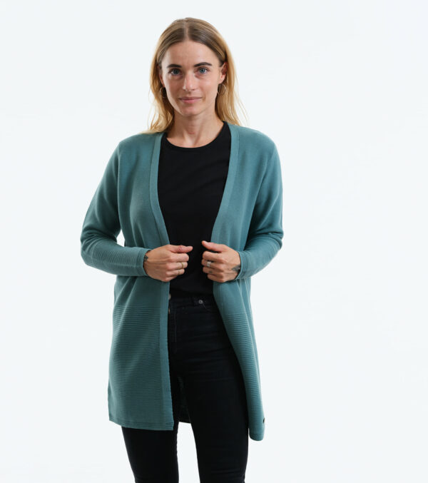 Cardigan Libby salbeigrün aus Feinstrick