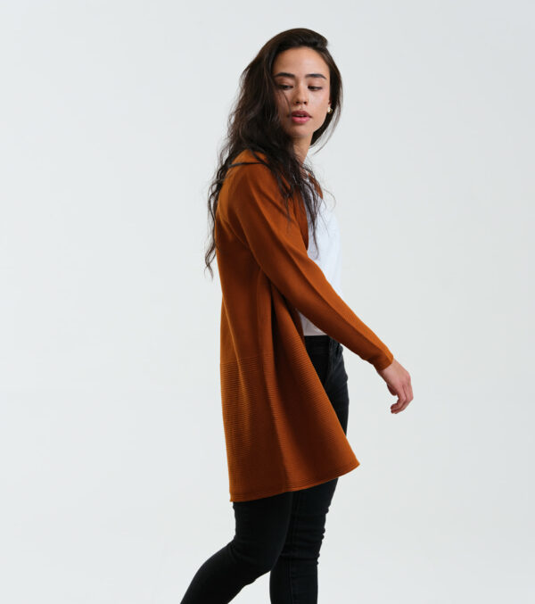 Fine knit Cardigan Libby toffee - Image 4