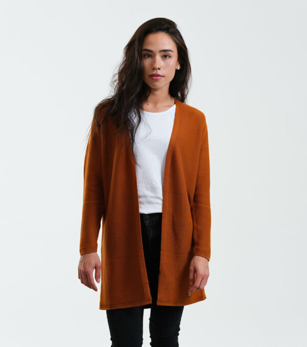 Fine knit Cardigan Libby toffee - Image 5
