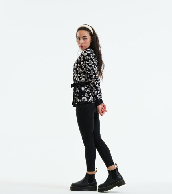 Wrap cardigan Mina abstract made of Jaquard knit - Image 5