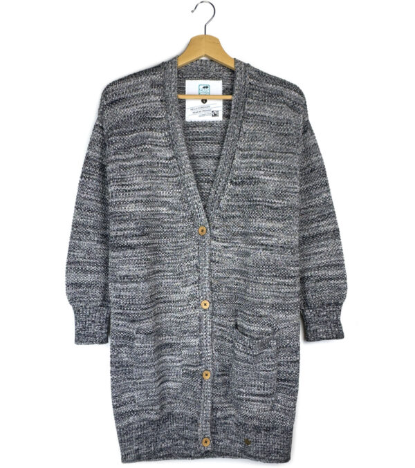 Oversized knit Jacke Moline Mélange black & white - Image 6