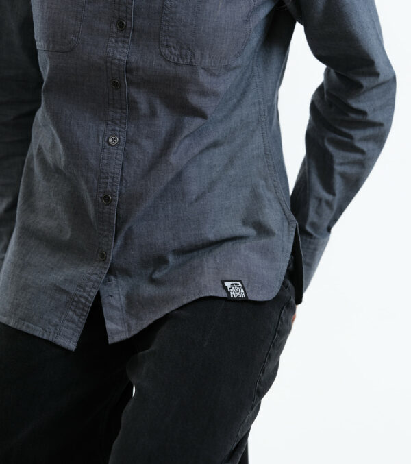 Women‘s blouse made of chambray, gray denim - Image 9