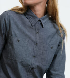 Women‘s blouse made of chambray, gray denim - Image 5