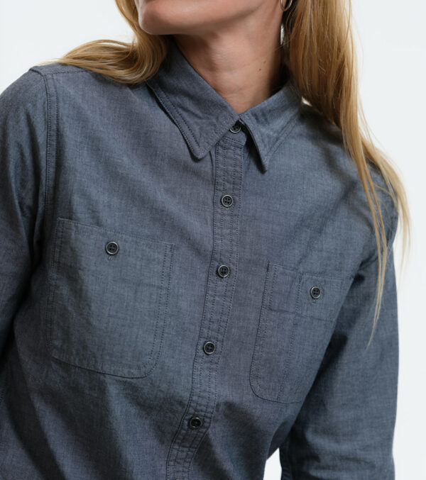 Women‘s blouse made of chambray, gray denim - Image 5