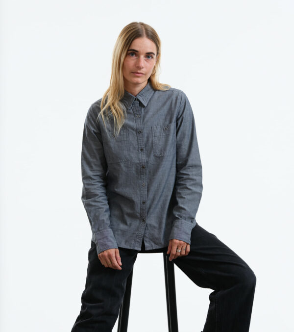 Women‘s blouse made of chambray, gray denim - Image 4