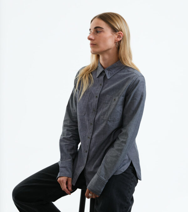Women‘s blouse made of chambray, gray denim - Image 6