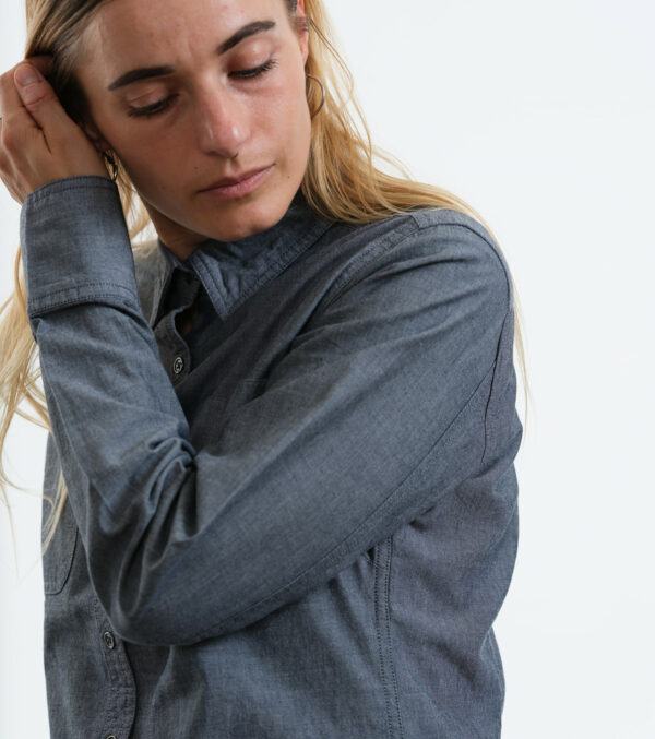 Women‘s blouse made of chambray, gray denim - Image 7