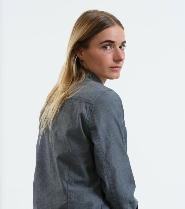 Women‘s blouse made of chambray, gray denim - Image 8