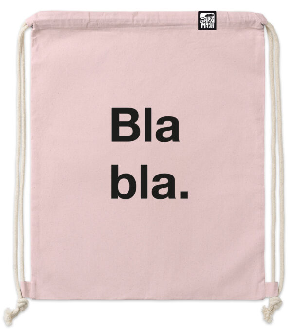 Gym Bag Bla bla. pastel pink