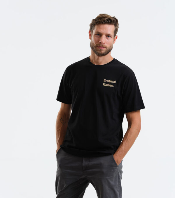 Shirt Erstmal Kaffee. schwarz – Bild 2